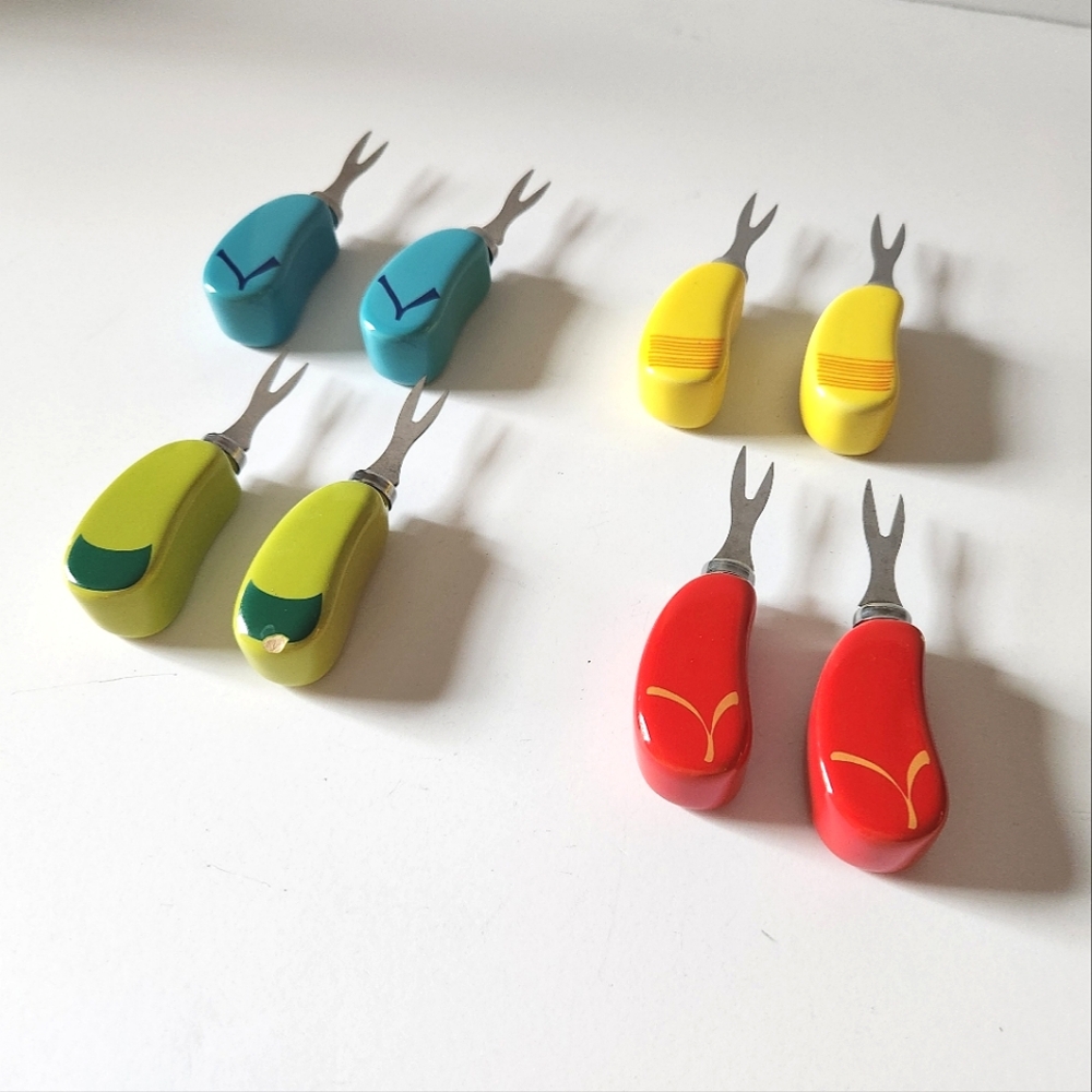 Corn Cob Prongs 4 Pairs (8) Total Colorful